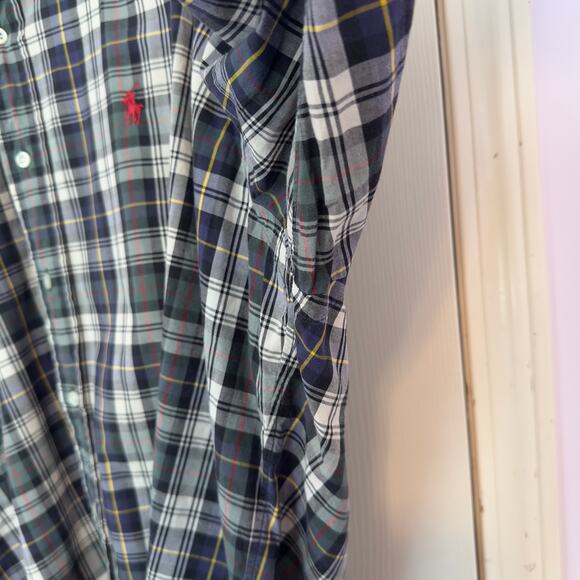 Ralph Lauren VTG Blake Long Sleeve Button Down Shirt Size L Plaid Casual Preppy - Picture 8 of 8